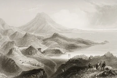 Lough Conn und Mount Nephin, County Mayo, Irland, aus 